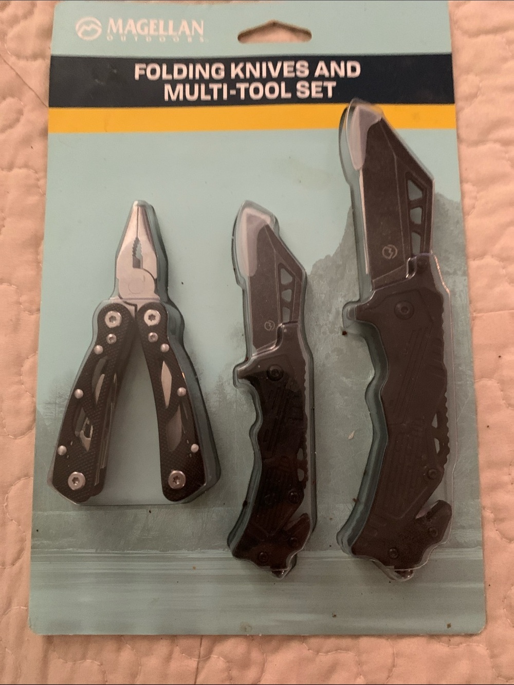 Magellan Outdoors Black Folding Knife and Pliers Multi-Tool Set